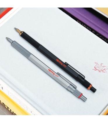 rOtring 800 Ballpoint Pen | Medium Point | Black Ink | Black Barrel | Refillable