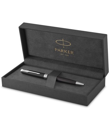 Parker Sonnet Ballpoint Pen | Matte Black Lacquer with Palladium Trim | Medium Point Black Ink | Gift Box