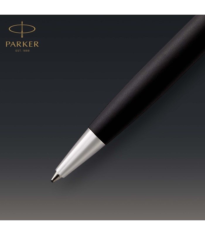 Parker Sonnet Ballpoint Pen | Matte Black Lacquer with Palladium Trim | Medium Point Black Ink | Gift Box