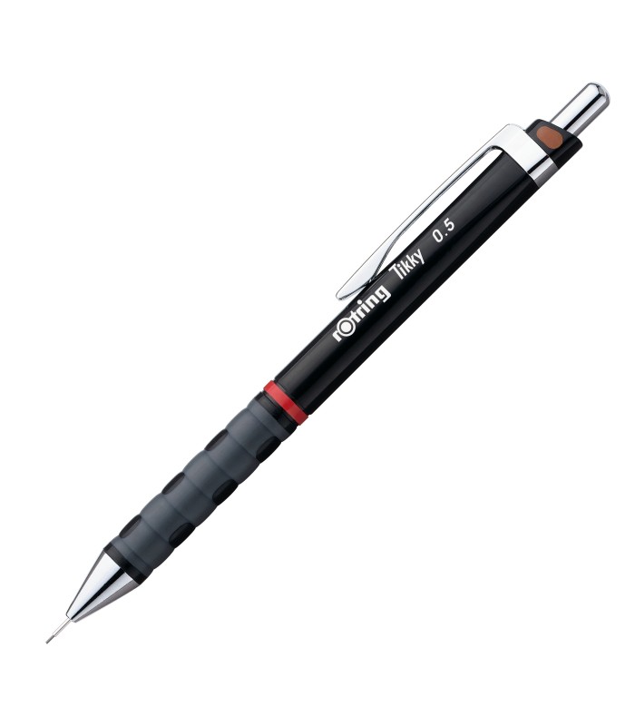 rOtring Tikky Colour-Coded Mechanical Pencils | 0.5 mm | Black Barrel | Box of 12
