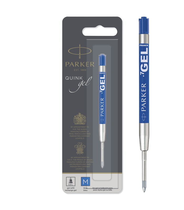 Parker Gel Pen Refill | Medium Tip (0.7mm) | Blue QUINK Ink | 1 Count
