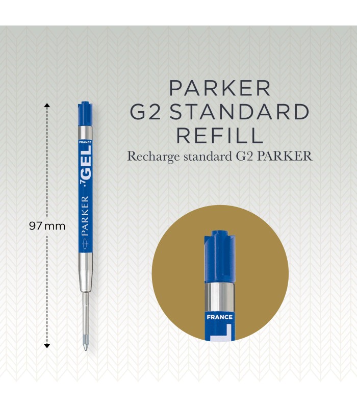 Parker Gel Pen Refill | Medium Tip (0.7mm) | Blue QUINK Ink | 1 Count