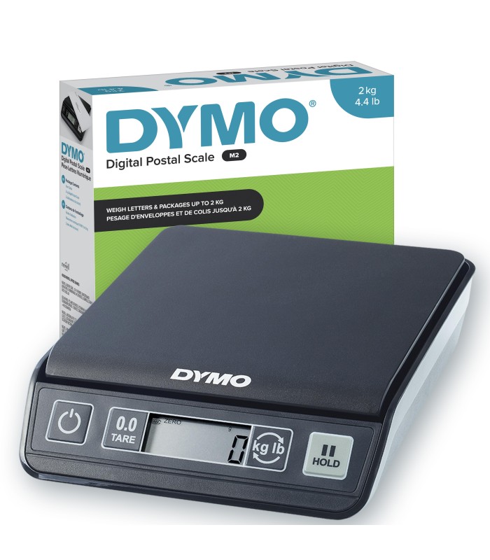 DYMO M2 Digital Shipping Scale | 2 kg Capacity USB Mailing Weighing Scale | Compact Size 18.5 cm L x 16.1 cm W x 4.4 cm H