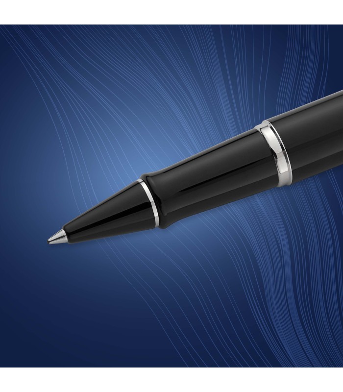 Waterman Expert Rollerball Pen | Gloss Black with Chrome Trim | Fine Point | Black Ink | Gift Box