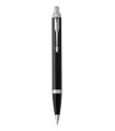 PARKER IM Ballpoint Pen, Black Lacquer, Chrome trims, medium Point, Blue ink Refill - Giftbox