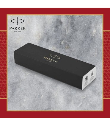 Parker IM Fountain Pen | Premium Red Lacquer with Gold Trim | Fine Point with Blue Ink Cartridge | Gift Box
