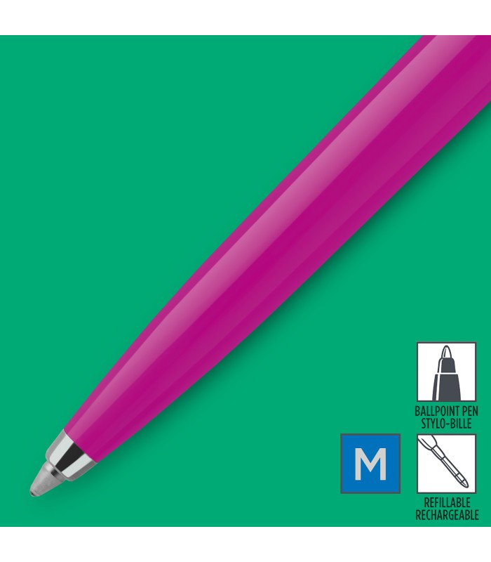 Parker Jotter Originals Ballpoint Pen | Classic Magenta Finish | Medium Point | Blue Ink | 1 Count