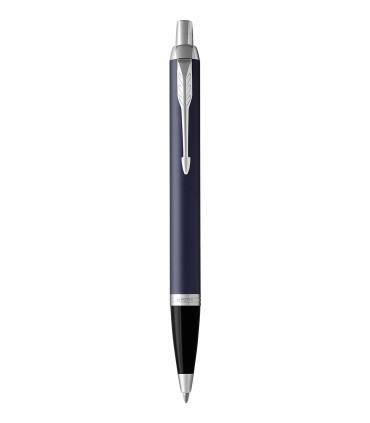 PARKER IM Ballpoint Pen, Matte Blue, Chrome trims, medium Point, Blue ink Refill - Giftbox