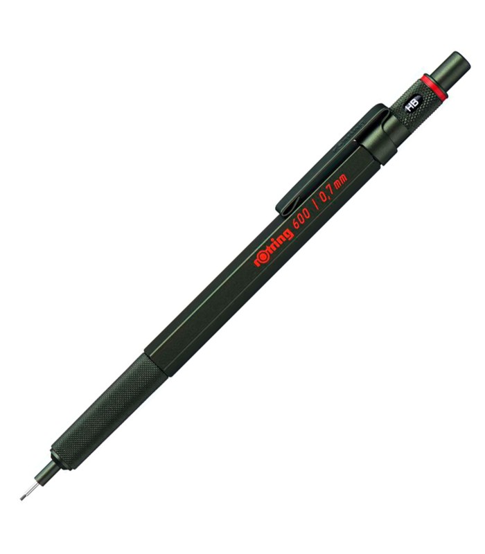rOtring 600 Mechanical Pencil | 0.7 mm | Green All-Metal Body Propelling Pencil | Non-Slip Knurled Grip & Hexagonal Barrel