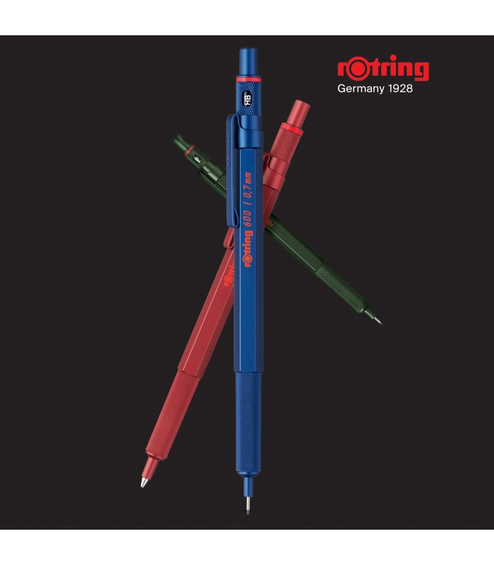 rOtring 600 Mechanical Pencil | 0.7 mm | Green All-Metal Body Propelling Pencil | Non-Slip Knurled Grip & Hexagonal Barrel