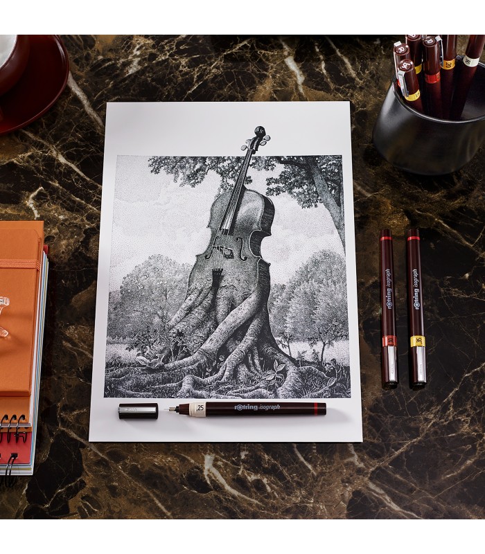 rOtring Isograph Technical Drawing Pen | 0.25 mm | Refillable Fineliner Pen