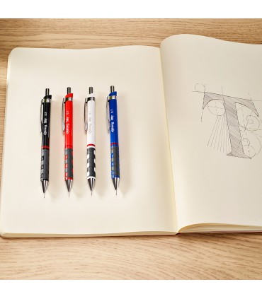 rOtring Tikky Mechanical Pencils | HB 0.7 mm Lead | White Barrel | Box of 12