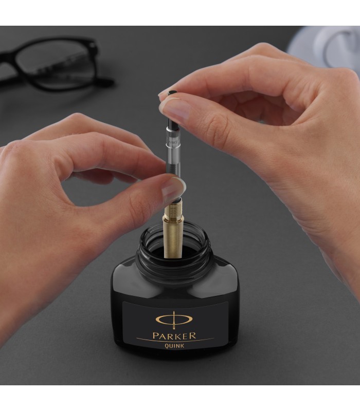 Parker Deluxe Fountain Pen Ink Piston Converter | Chrome Trim