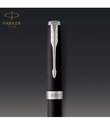 Parker Sonnet Rollerball Pen | Matte Black Lacquer with Palladium Trim | Fine Point Black Ink | Gift Box