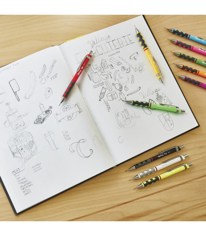 rOtring Tikky Colour-Coded Mechanical Pencils | 0.5 mm | Blue Barrel | Box of 12