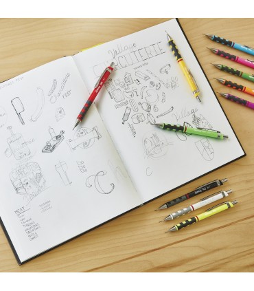 rOtring Tikky Colour-Coded Mechanical Pencils | 0.5 mm | Blue Barrel | Box of 12