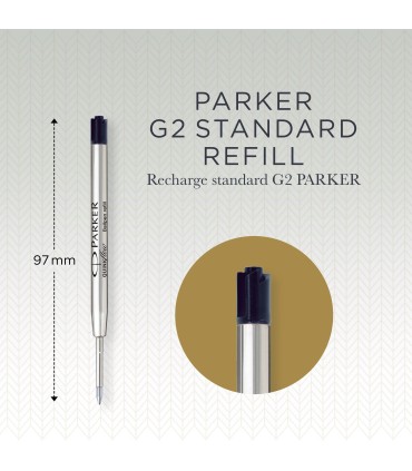 Parker Ballpoint Pen Refill | Fine Tip | Black QUINKflow Ink | 1 Count