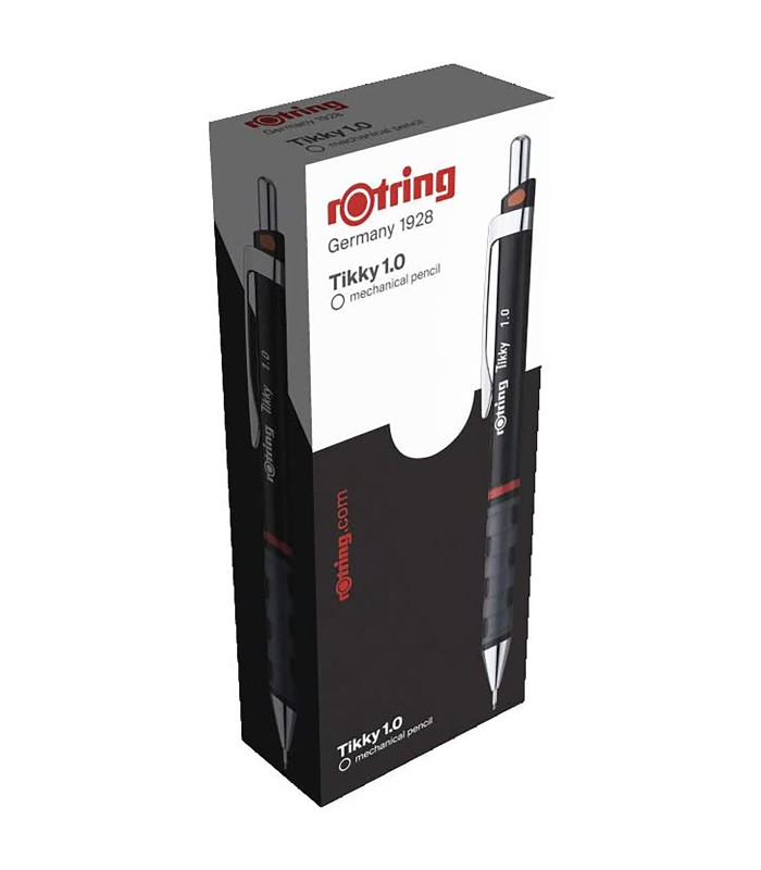rOtring Tikky Colour-Coded Mechanical Pencil | 1.0 mm | Black Barrel | Box of 12
