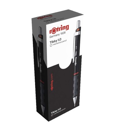 rOtring Tikky Colour-Coded Mechanical Pencil | 1.0 mm | Black Barrel | Box of 12