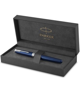 Parker Sonnet Fountain Pen | Blue Lacquer with Palladium Trim | Medium Nib | Gift Box