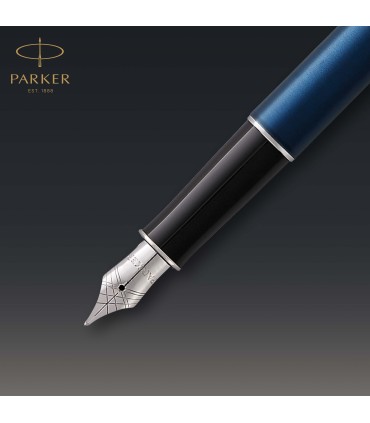 Parker Sonnet Fountain Pen | Blue Lacquer with Palladium Trim | Medium Nib | Gift Box