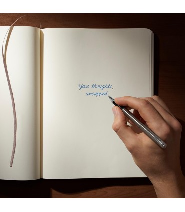 Parker Jotter Duo Gift Set with Ballpoint Pen & Fountain Pen | Stainless Steel with Chrome Trim | Blue Ink Refill & Cartridges |