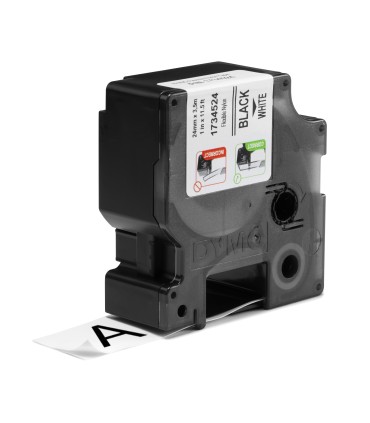 DYMO Rhino Industrial Flexible Nylon Labels | 24 mm x 3.5 m | Black Print on White | Self-Adhesive | for LabelManager & Rhino La