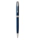 PARKER Sonnet Stylo bille, Bleu satiné, Recharge noire pointe moyenne, Coffret cadeau