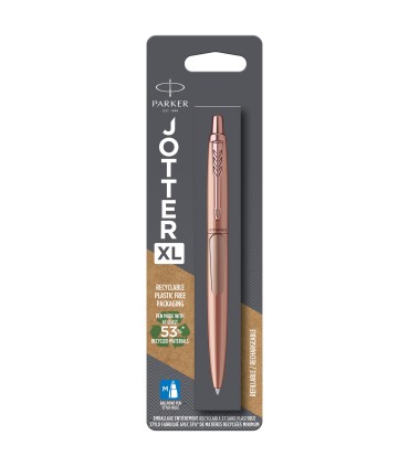 Parker Jotter XL Ballpoint Pen | Monochrome Matte Rose Gold | Medium Point | Blue Ink