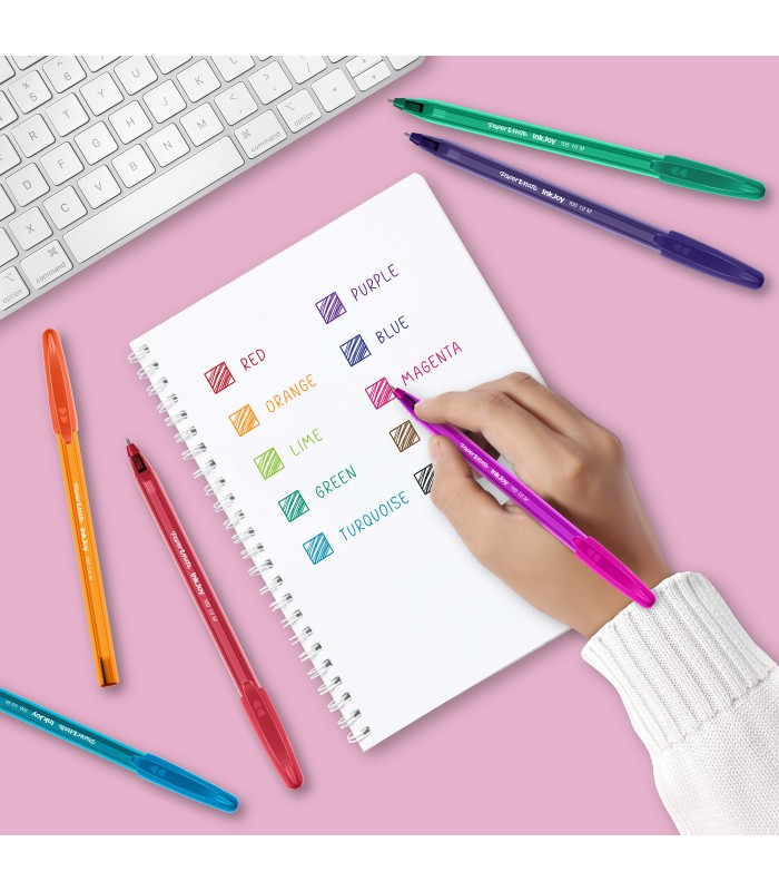 Paper Mate InkJoy 100ST Ballpoint Pens | Medium Point (1.0mm) | Black | 8 Count