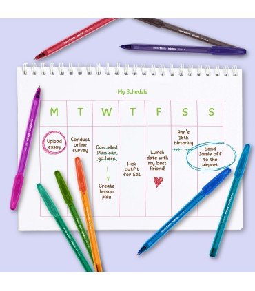 Paper Mate InkJoy 100ST Ballpoint Pens | Medium Point (1.0mm) | Black | 8 Count