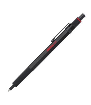 rOtring 600 Ballpoint Pen | Medium Point | Black Ink | Black Barrel with Non-Slip Knurled Grip | Refillable
