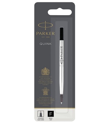 Quink Refill for PARKER Rollerball - Black fine Point - Blister