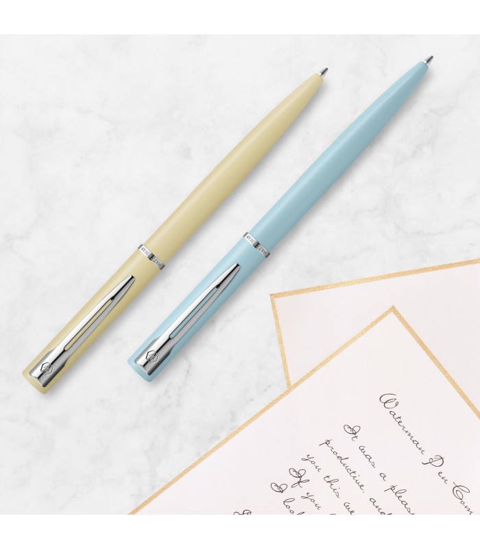 Waterman Allure Ballpoint Pen | Baby Blue Pastel Lacquer | Medium Point | Blue Ink | With Gift Box