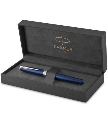 Parker Sonnet Rollerball Pen | Blue Lacquer with Palladium Trim | Fine Point Black Ink | Gift Box