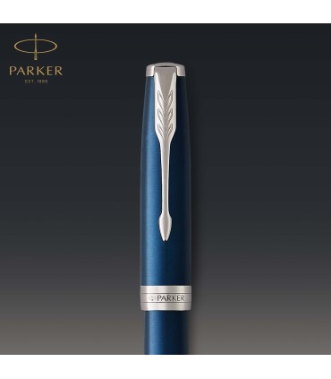 Parker Sonnet Rollerball Pen | Blue Lacquer with Palladium Trim | Fine Point Black Ink | Gift Box