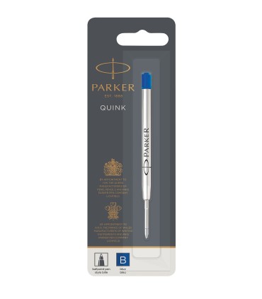 Quinkflow Refill for PARKER Ballpoint Pen - Blue broad Point - Blister