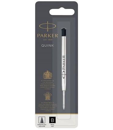 Quinkflow Refill for PARKER Ballpoint Pen - Black broad Point - Blister